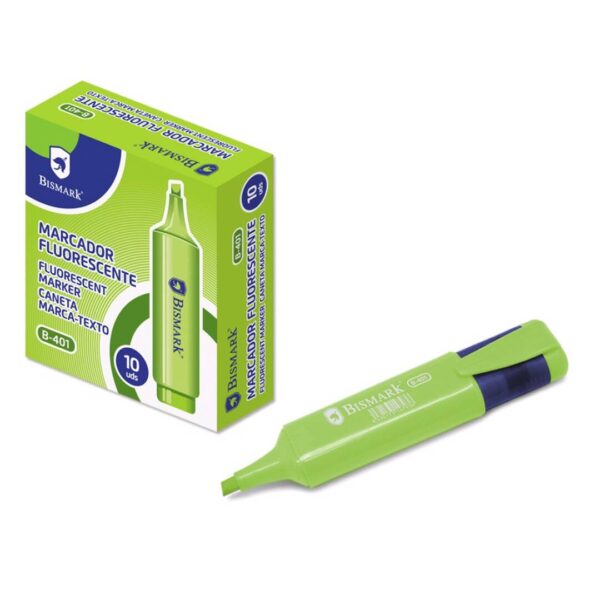 MARCADOR SUBRAYADOR  FLUORESCENTE VERDE BISMARK