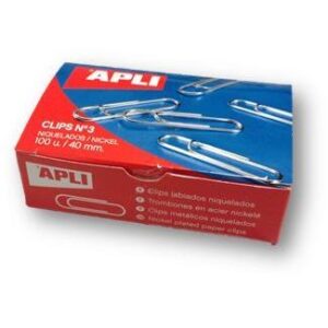 CLIPS APLI NIQUELADOS N 3 40MM 100U