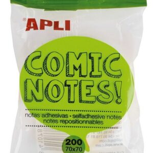 BLOC NOTAS APLI COMIC BRILLANTE 70 X 70 MM