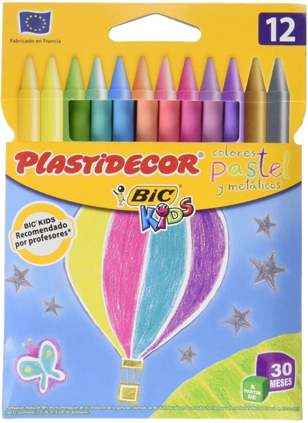 CERAS PLASTIDECOR PASTEL KIDS 12 UD