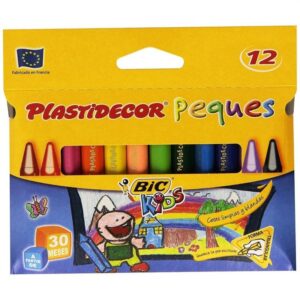 CERAS PLASTIDECOR PARA PEQUES A PARTIR DE 30 MESES - FORMA TRIANGULAR - EXTRALIMPIA - BIC