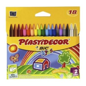 CERAS PLASTIDECOR 18 UD BIC KIDS