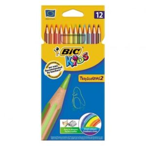 LAPICES DE COLORES TROPICOLORS 2 BIC KIDS - CAJA 12 UNIDADES