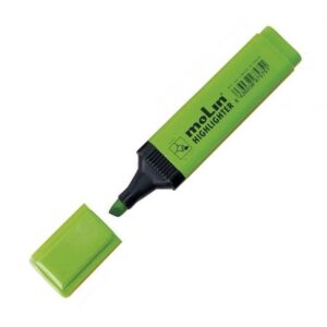 MARCADOR SUBRAYADOR FLUORESCENTE MOLIN RECTANGULAR VERDE