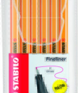 ROTULADOR STABILO POINT 88 ESTUCHE 6 UNID COLORES NEON