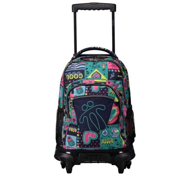 Mochila escolar TOTTO con ruedas - Renglones MA03ECO006-1920P-2FV
