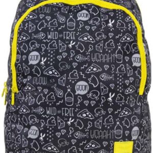 Mochila Escolar MILAN  Graffity , 45 cm, NEGRO AMARILLO.