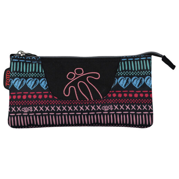 Estuche escolar TOTTO tres compartimentos - Tablero AC52ECO012-1910Z-8E5