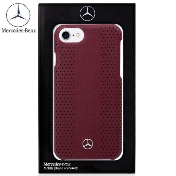FUNDA CARCASA IPHONE 6/7/8 MERCEDES PIEL HARD ROJO - Imagen 2