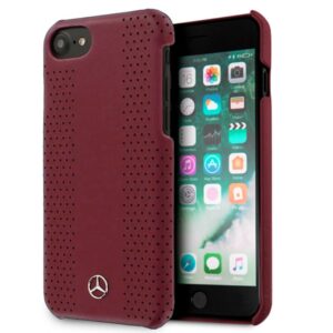 FUNDA CARCASA IPHONE 6/7/8 MERCEDES PIEL HARD ROJO