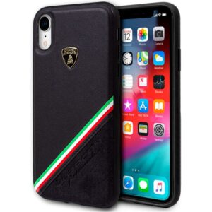 Carcasa IPhone XR  Lamborghini Piel Negro