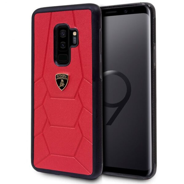 Carcasa funda Samsung G965 Galaxy S9 Plus  Lamborghini Piel Rojo - Imagen 2