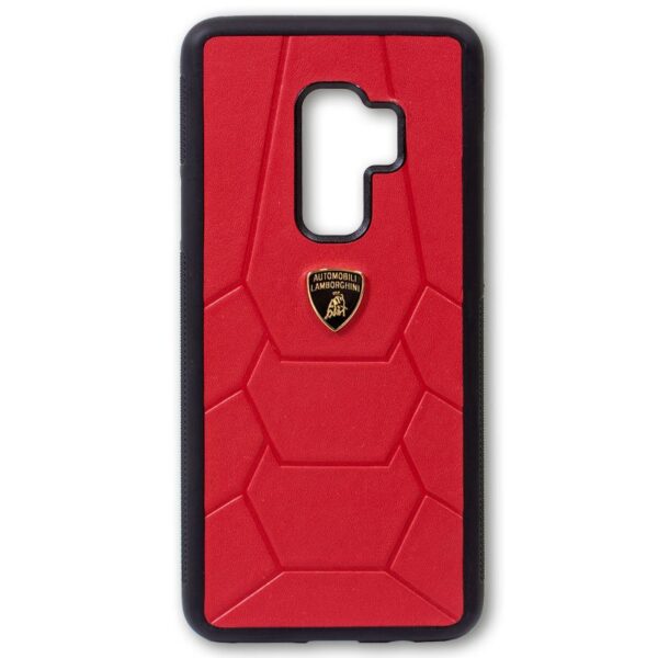 Carcasa funda Samsung G965 Galaxy S9 Plus  Lamborghini Piel Rojo - Imagen 3