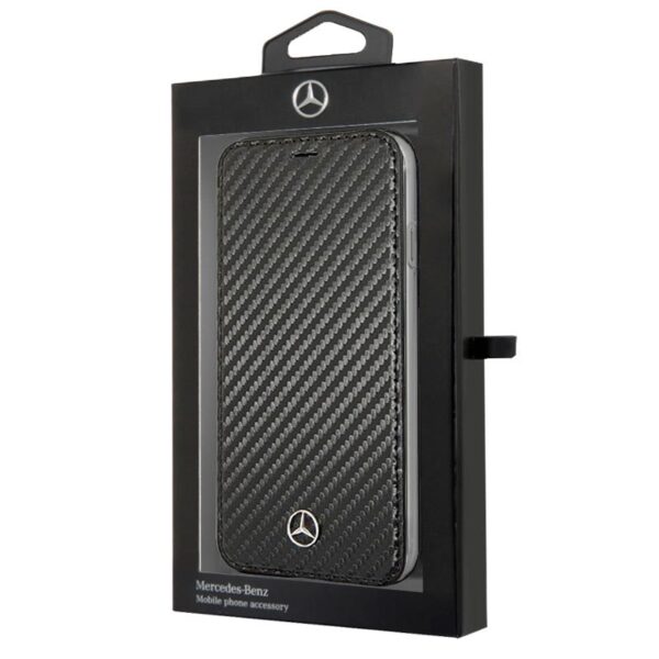 FUNDA CARCASA FLIP IPHONE 6/7/8 MERCEDES CARBON NEGRO - Imagen 2
