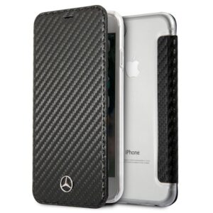 FUNDA CARCASA FLIP IPHONE 6/7/8 MERCEDES CARBON NEGRO