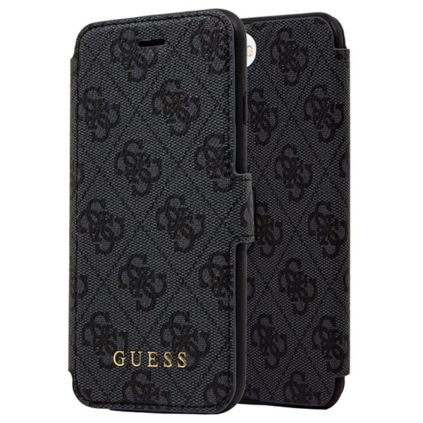 FUNDA CARCASA FLIP COVER IPHONE 6/7/8 GUESS TELA NEGRO - Imagen 2