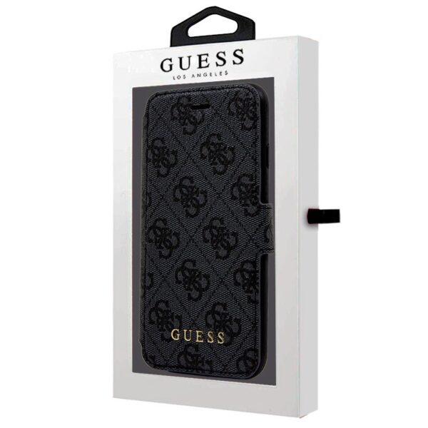 FUNDA CARCASA FLIP COVER IPHONE 6/7/8 GUESS TELA NEGRO