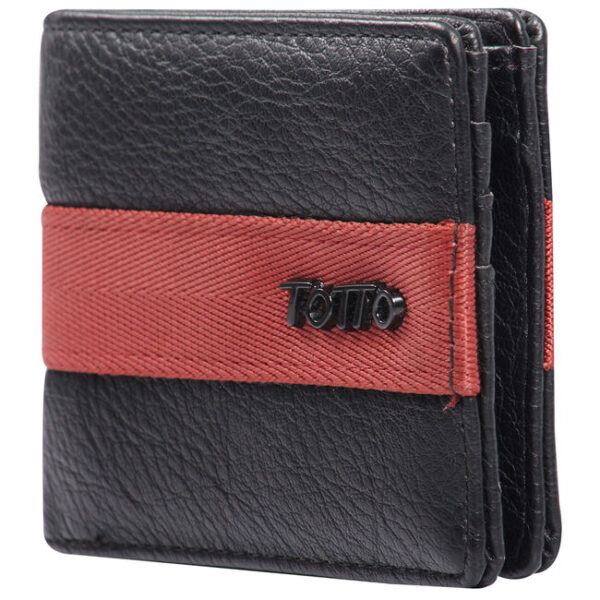 Cartera BILLETERA TOTTO Cartera juvenil - Vlideri NEGRO Y ROJO N01 - Imagen 2