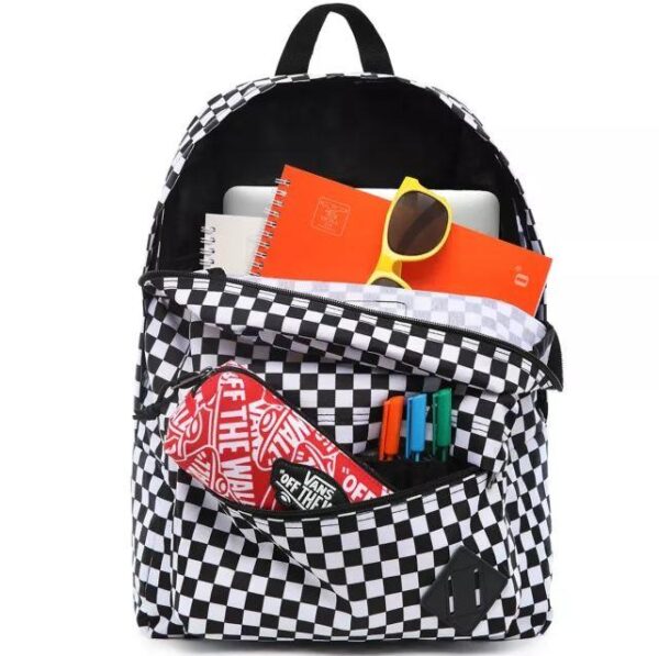 Vans Mochila Old Skool III Backpack Cuadros Negro/Blanco - Imagen 2