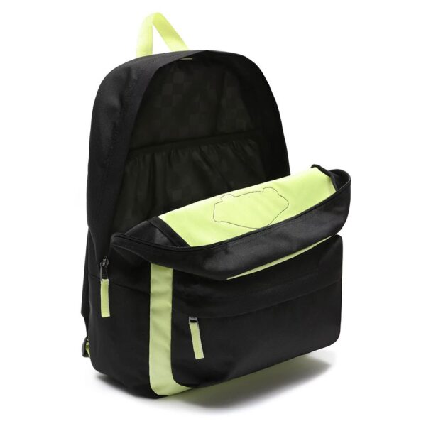 MOCHILA VANS REALM NEGRO, VERDE LIMA - Imagen 2