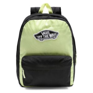 MOCHILA VANS REALM NEGRO, VERDE LIMA