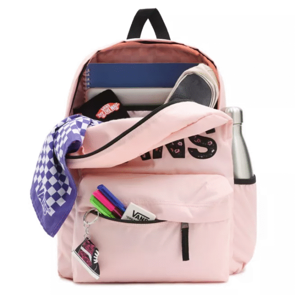 MOCHILA VANS ROSA NEGRO FLORES - Imagen 3