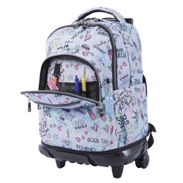 Mochila escolar con ruedas rainbow party - Renglones - Imagen 2