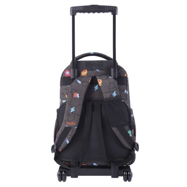 Mochila escolar con ruedas estampado videojuego - Renglones - Imagen 2