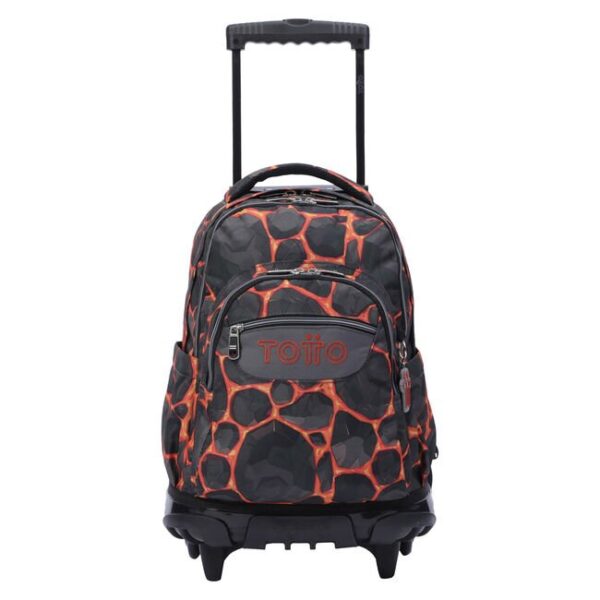 Mochila escolar con ruedas estampado rocas - Renglones - Imagen 2