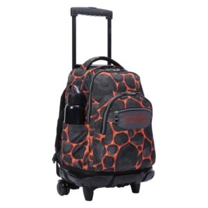 Mochila escolar con ruedas estampado rocas - Renglones