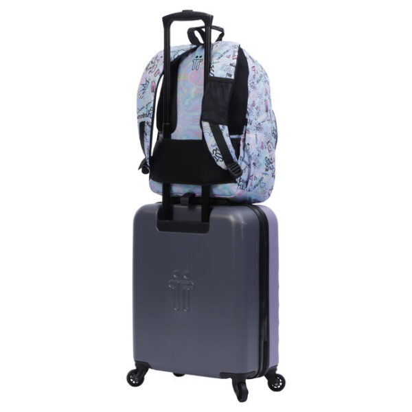 Mochila escolar adaptable a carro rainbow party - Acuareles - Imagen 2