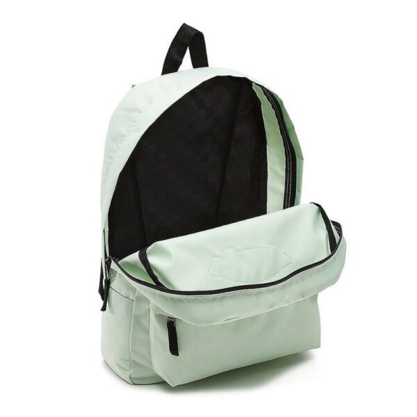 Mochila Vans verde claro logo negro - Imagen 3