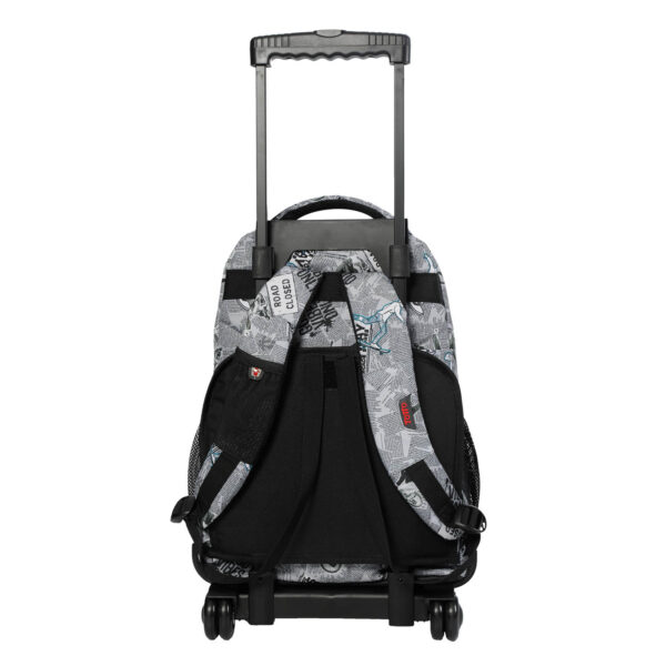 Mochila  Totto con ruedas renglones newspaper - Imagen 2